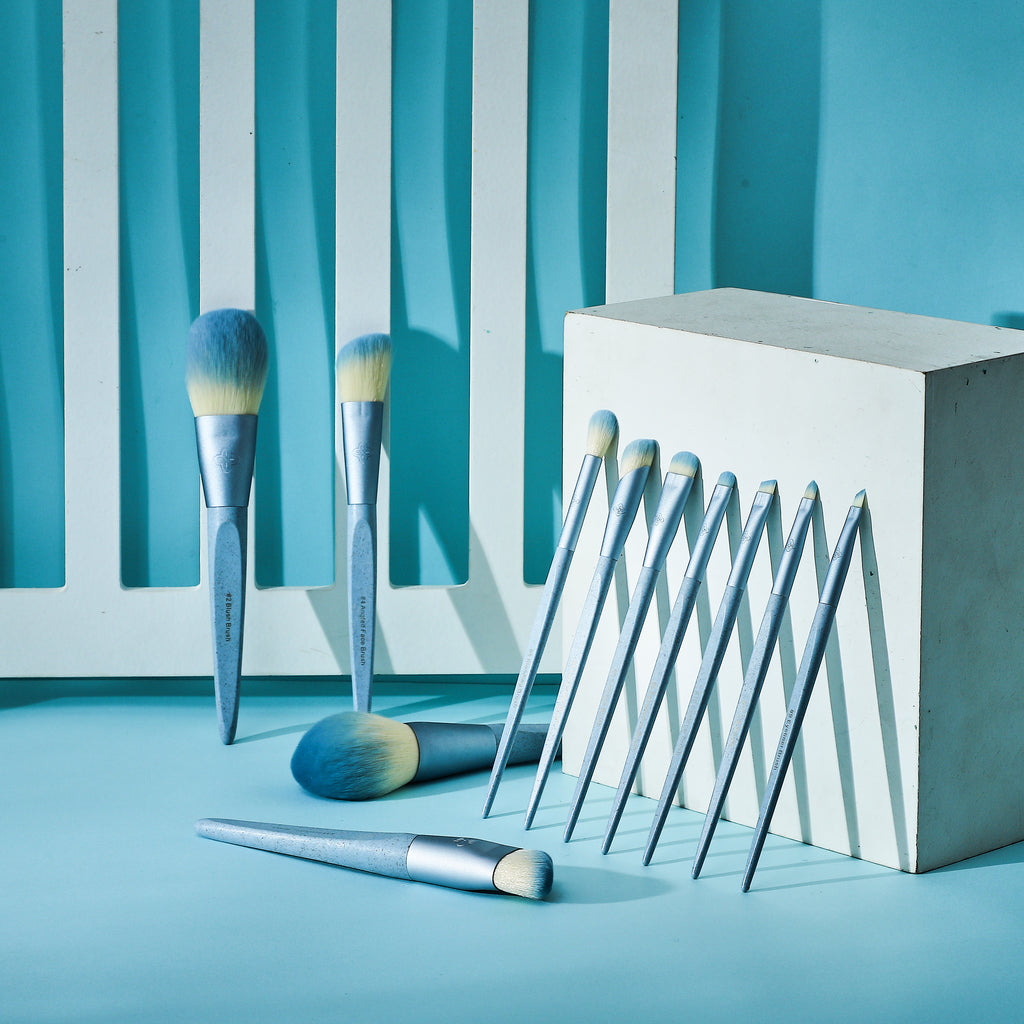 EcoPro Bamboo Fiber - 11pcs Ice Blue Brush Kit