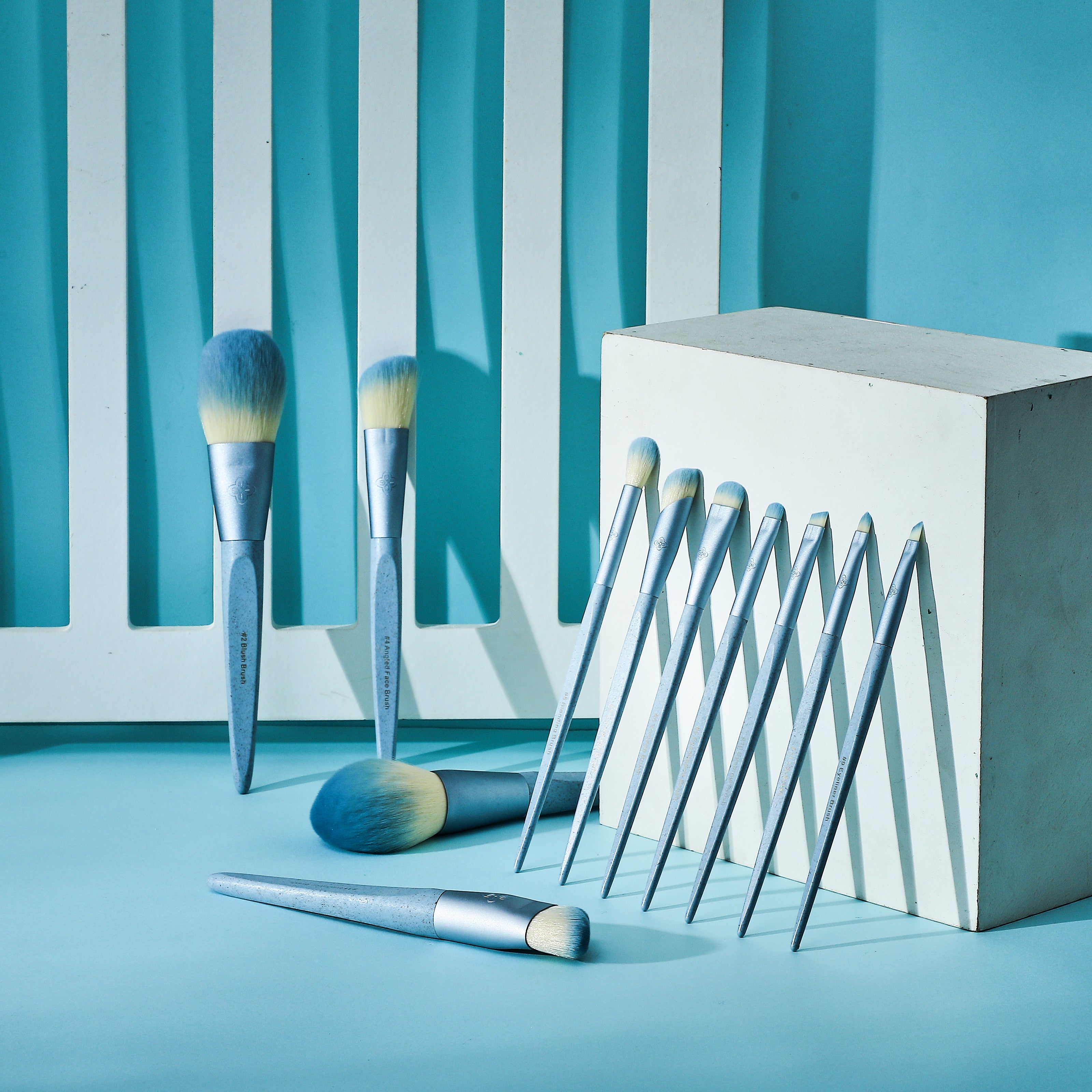 EcoPro Bamboo Fiber - 11pcs Ice Blue Brush Kit