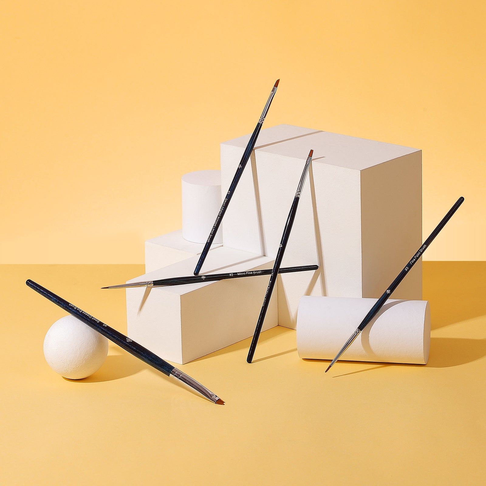 Ultra Fine Series - 5pcs All in One Pro Detail Eyeliner Brush Kit