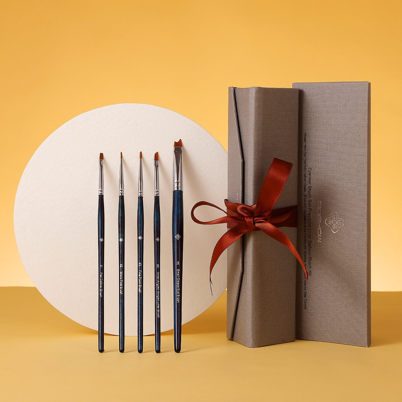 Ultra Fine Series - 5pcs All in One Pro Detail Eyeliner Brush Kit