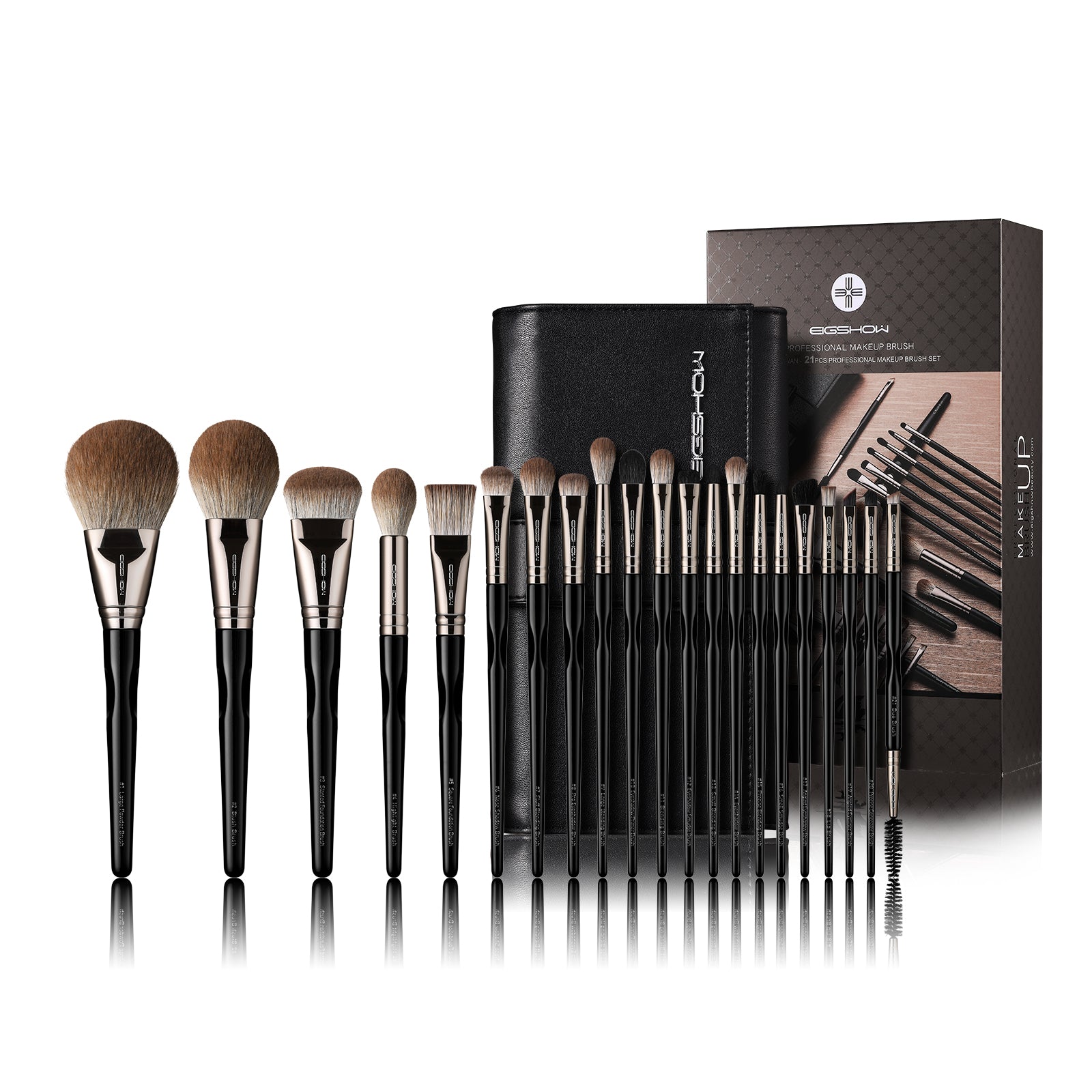 Black Swan Series - 21pcs Professional Makeup Brush Set