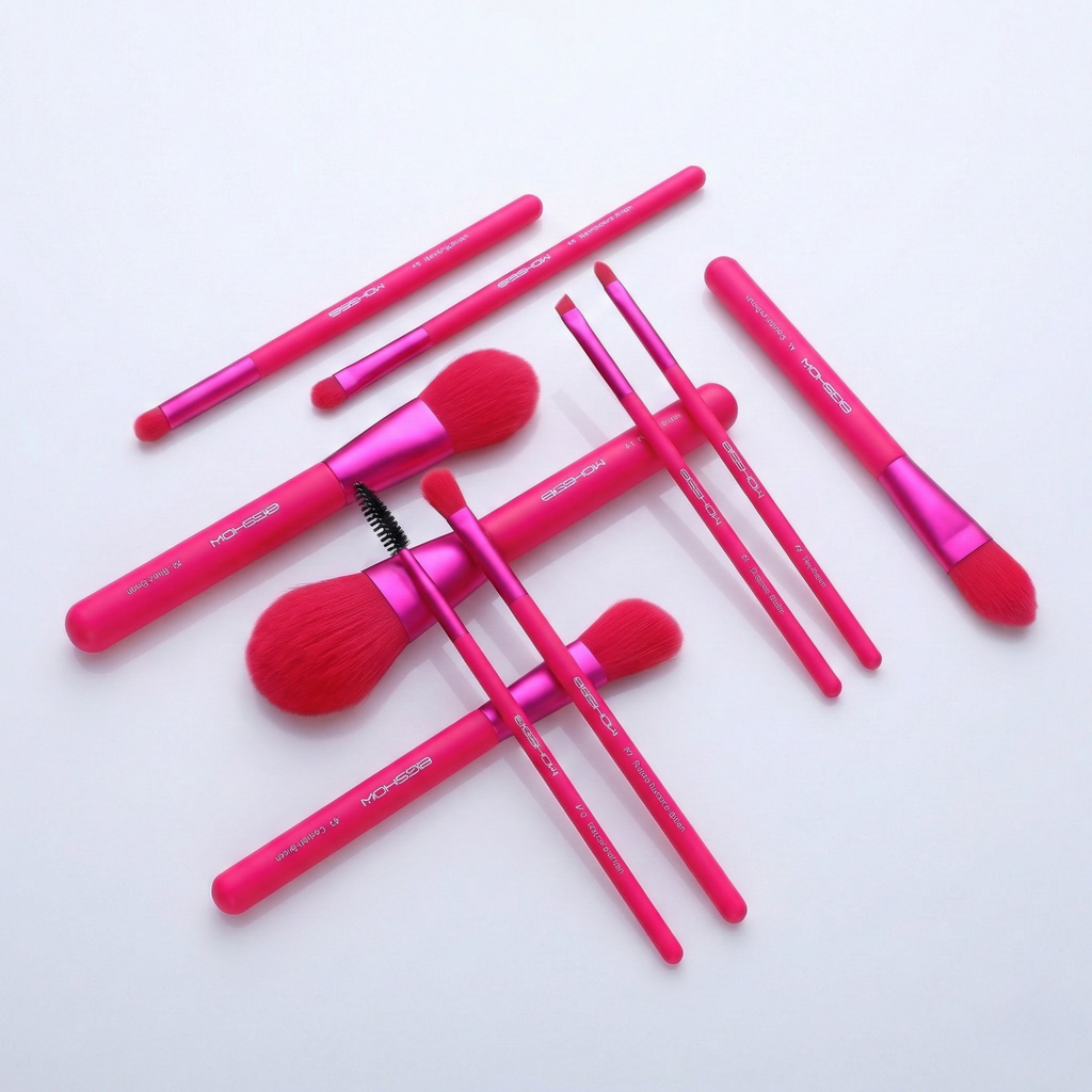10pcs Vegan - Magenta Brush Kit
